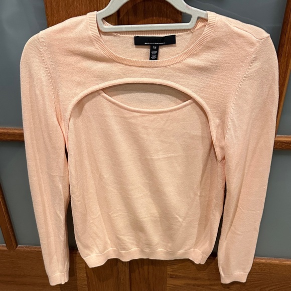 White House Black Market Peach Crew Neck Sweater - Picture 3 of 7